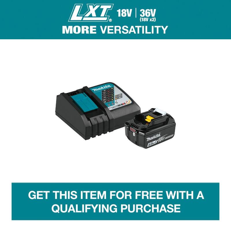 Paquete de batería de alta capacidad de iones de litio LXT de 18V Makita 4.0Ah con medidor de combustible y cargador Kit de inicio - BL1840BDC1