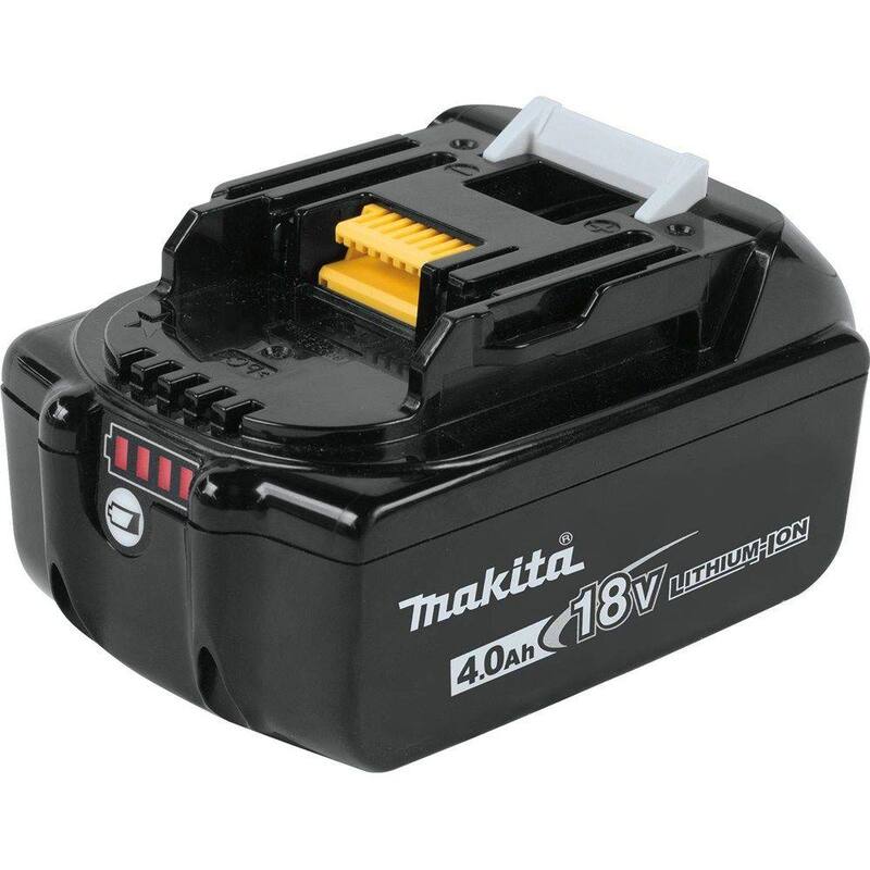 Paquete de batería de alta capacidad de iones de litio LXT de 18V Makita 4.0Ah con medidor de combustible y cargador Kit de inicio - BL1840BDC1