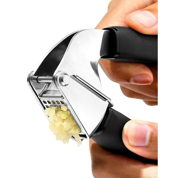 Good Grips Garlic Press, Stainless Steel, Black, 10-1/2 in L - 11327300