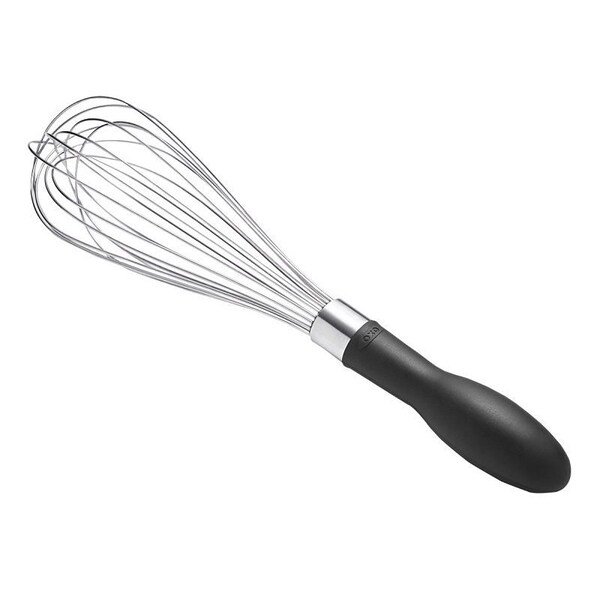 Good Grips Balloon Whisk, 11 in OAL, Stainless Steel, Black/Silver, Polished - 74291