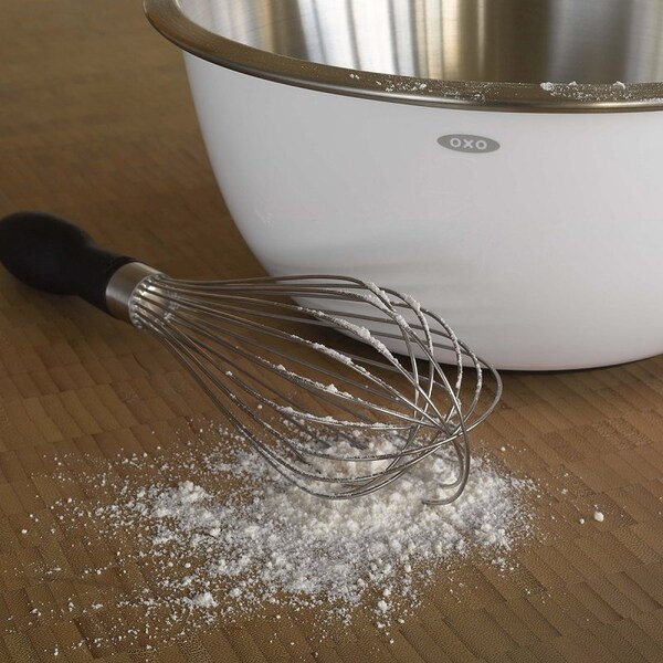 Good Grips Balloon Whisk, 11 in OAL, Stainless Steel, Black/Silver, Polished - 74291