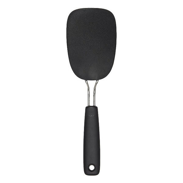 Good Grips Flexible Turner, 4 in W Blade, Nylon Blade, Black - 1058984