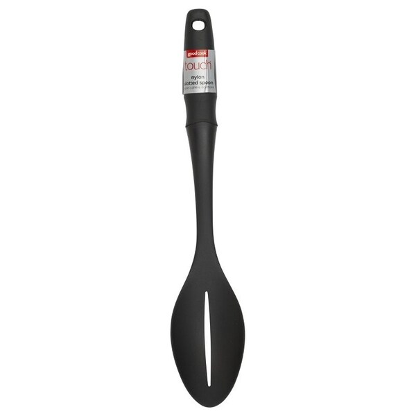 Goodcook Spoon, 14 in OAL, Nylon, Black - 20302