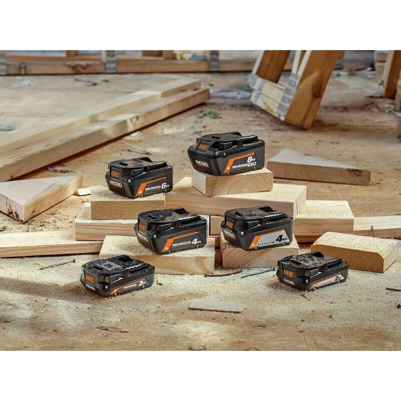 Batería de iones de litio RIDGID 18V 8.0 Ah de salida máxima EXP (paquete de 2) - AC840080P