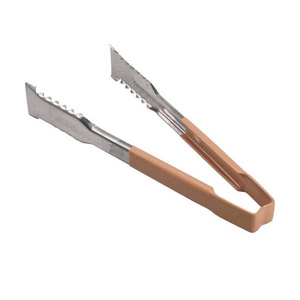 Vollrath Tongs, Versagrip , 9.5", Tan Hdl - 4790960