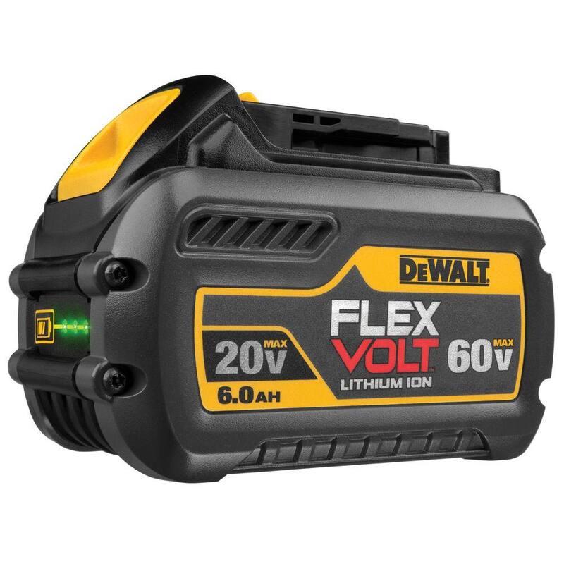 DEWALT FLEXVOLT Paquete de batería de iones de litio de 20V/60V MAX de 6.0Ah (2 unidades) - DCB606-2