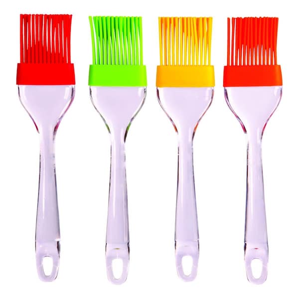 Gourmetgalley 1.75 x 8.5 in. Silicone Basting Brush, Assorted Color, 12PK - GO2739806