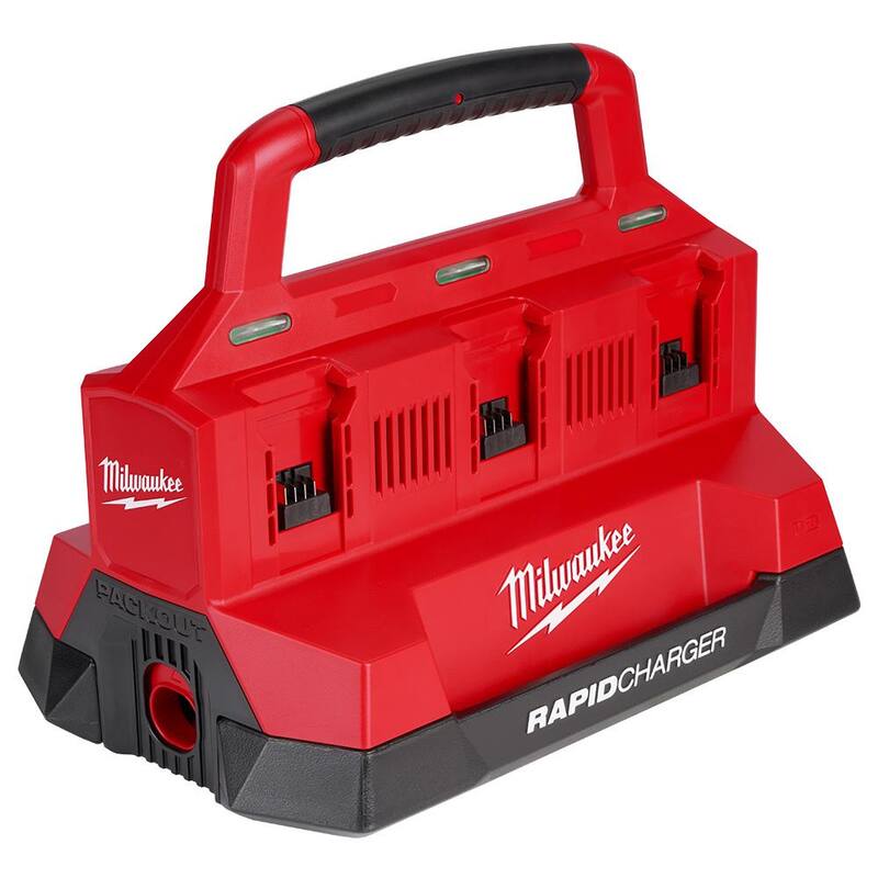 Cargador rápido PACKOUT de 6 puertos Milwaukee M18 18V de ion de litio - 48-59-1809