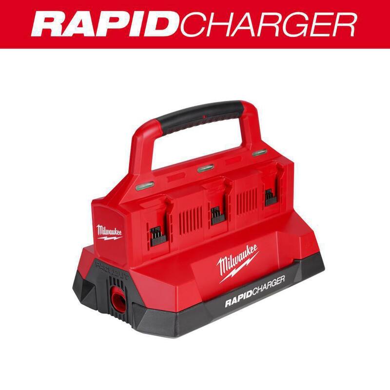 Cargador rápido PACKOUT de 6 puertos Milwaukee M18 18V de ion de litio - 48-59-1809