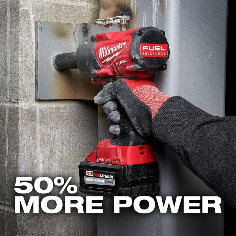 Paquete de baterías de iones de litio de alto rendimiento Milwaukee M18 de 18 voltios con capacidad de 6.0Ah (paquete de 4) - 48-11-1862-48-11-1862