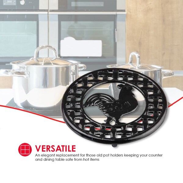 Hds Trading Cast Iron Rooster Trivet - ZOR96050
