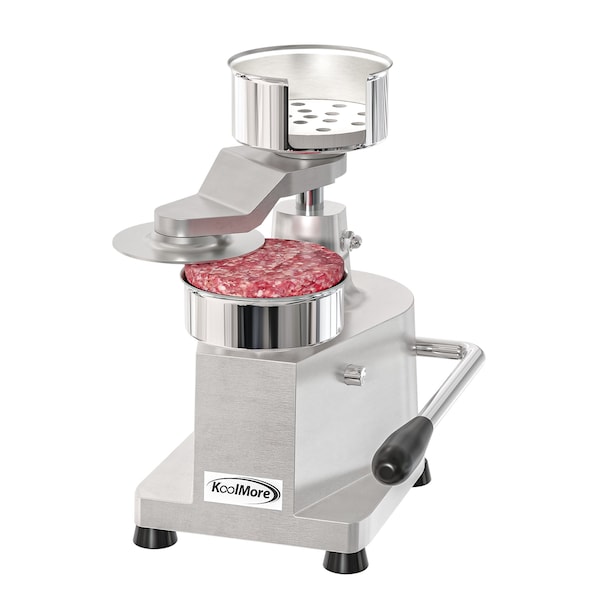 Koolmore Burger Press Patty Maker for 4 in Hamburgers, Stainless-Steel Manual Forming Machine - CHM-4