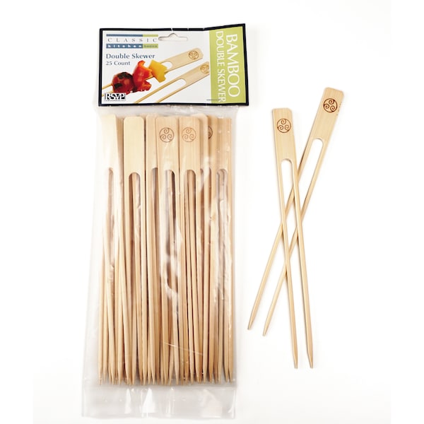 Rsvp International Bamboo Double Skewer - 25 Ct., 25PK - BOO-D
