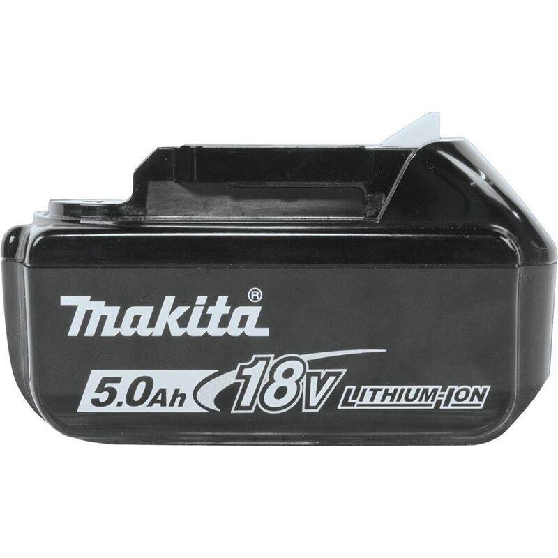 Paquete de baterías de alta capacidad de 18V LXT de ion de litio de Makita 5.0 Ah con indicador de nivel de carga LED (2 unidades) - BL1850B-2