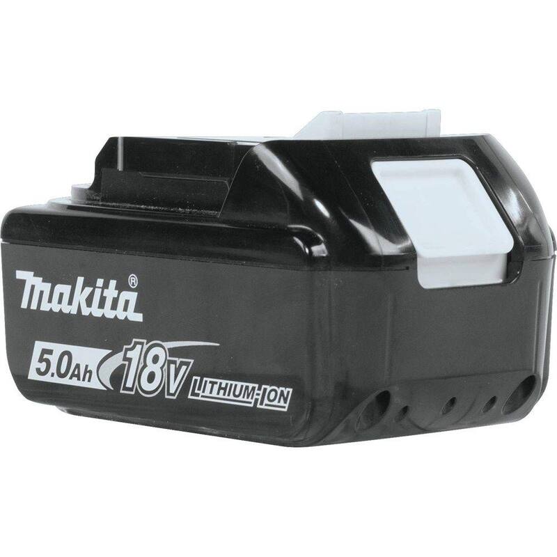 Paquete de baterías de alta capacidad de 18V LXT de ion de litio de Makita 5.0 Ah con indicador de nivel de carga LED (2 unidades) - BL1850B-2