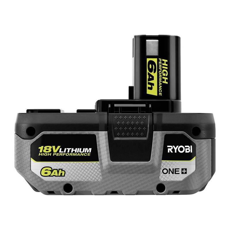 RYOBI ONE+ HP 18V Batería de alto rendimiento de iones de litio de 6.0 Ah (paquete de 2) con batería de alto rendimiento de iones de litio de 18V 4.0 Ah ONE+ - PBP2007-PBP004