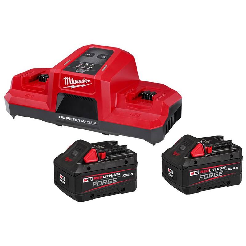Milwaukee M18 FORGE 8.0 Y DBSC KIT con M18 18V Batería de litio-ion REDLITHIUM FORGE XC 8.0 Ah - 48-59-1881SC-48-11-1881