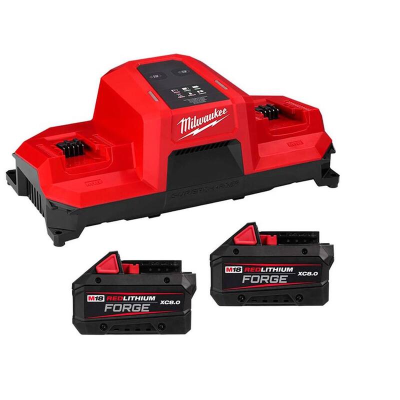 Milwaukee M18 FORGE 8.0 Y DBSC KIT con M18 18V Batería de litio-ion REDLITHIUM FORGE XC 8.0 Ah - 48-59-1881SC-48-11-1881