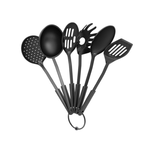 Hastings Home 6-piece Kitchen Utensil and Gadget Set Includes Plastic Spatula and Spoons Essentials - 119898ERM