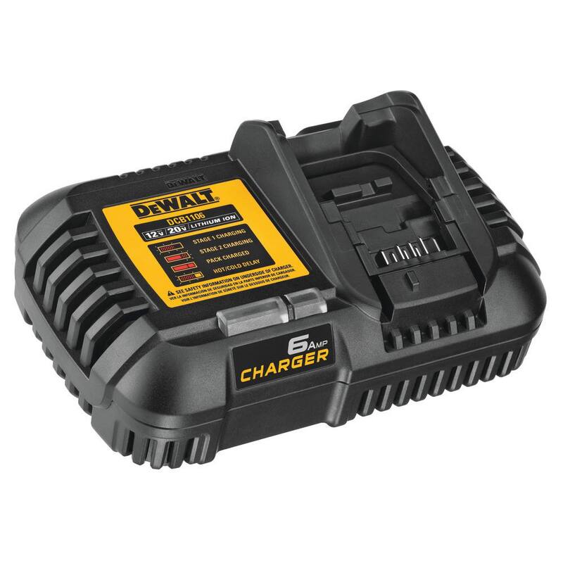 PAQUETE DE BATERÍA DE ION DE LITIO DE 6.0Ah DE DEWALT FLEXVOLT 20V/60V MAX CON CARGADOR DE SALIDA DE 6 AMP - DCB606C