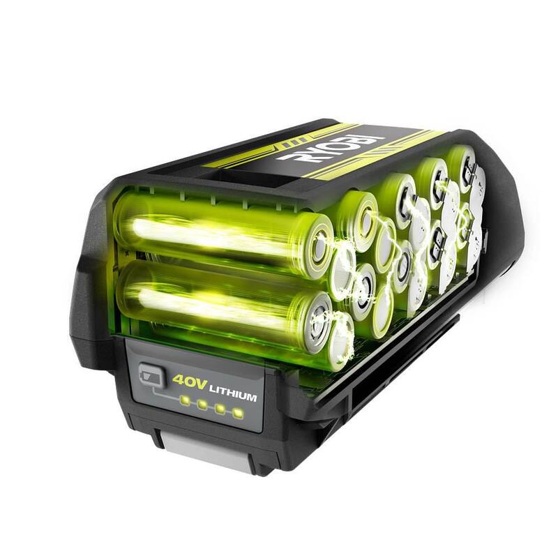 Batería de iones de litio RYOBI 40V 4.0 Ah y kit de cargador rápido - OP4040408