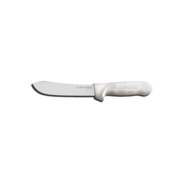 Dexter Russell Dexter Russell 0 - Butcher Knife, High Carbon Steel, Stamped, White Handle, 8inL - 4133