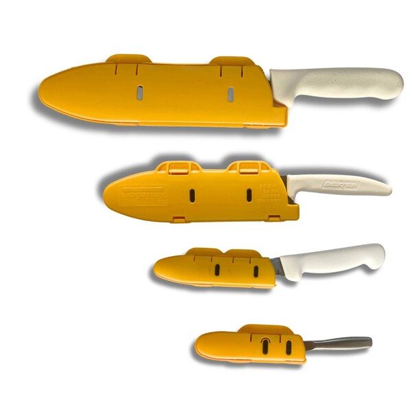 Blade Guard Knife Blade Protective Edge Guard Case for Cutlery 4PK Set Yellow - 2753