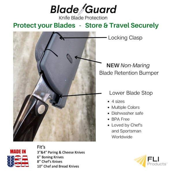 Blade Guard Knife Blade Protective Edge Guard Case for Cutlery 4PK Set Yellow - 2753