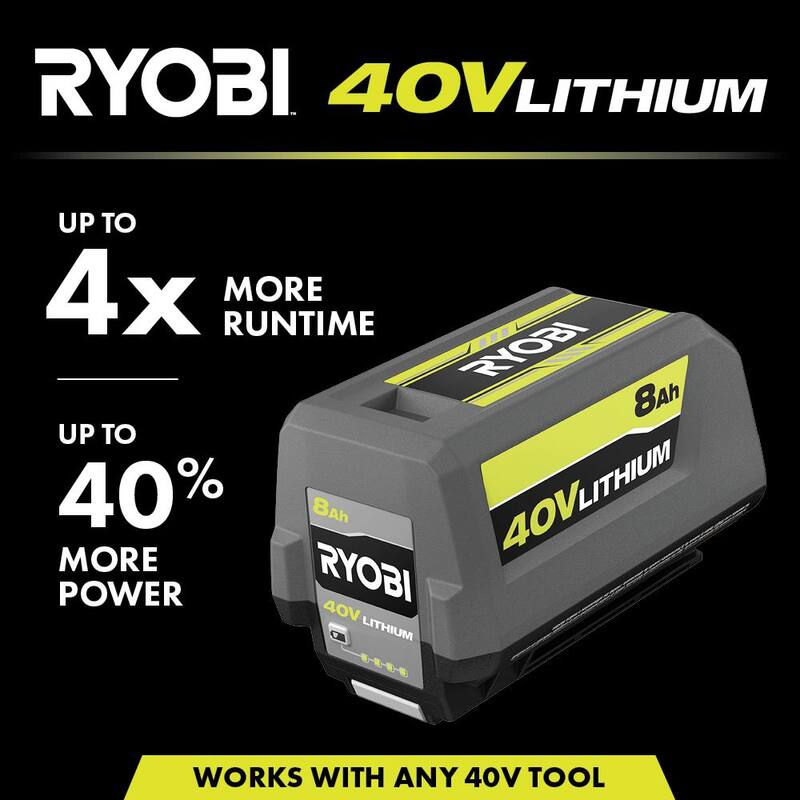 Batería de alta capacidad de 8.0 Ah de 40V de Iones de Litio de RYOBI - OP4080A