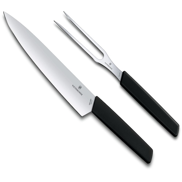 Swiss Army Brands 2024 Victorinox Kitchen Swiss Modern 2-Piece Carving Set Black - VIC-6.9093.21G