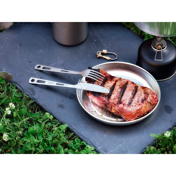 Monoprice Pure Outdoor Titanium 3-Piece Cutlery Set - 38125