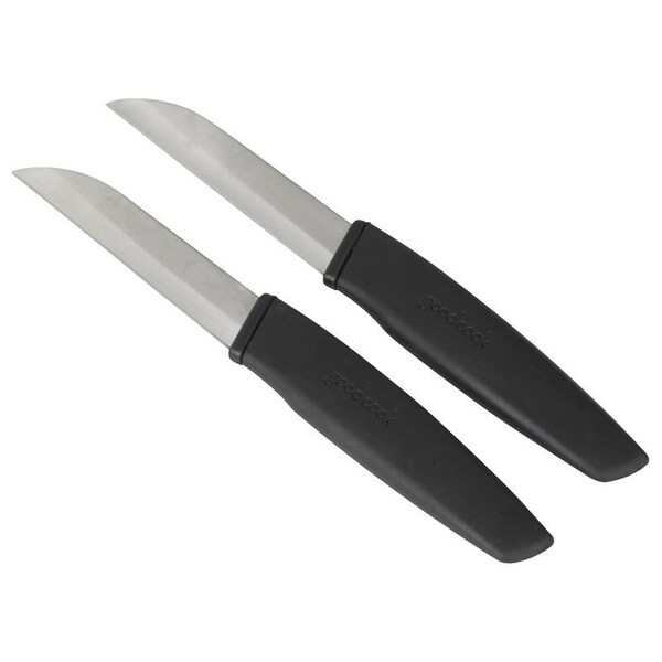 Goodcook Paring Knife, Stainless Steel Blade, TPR Handle, Black Handle - 20333
