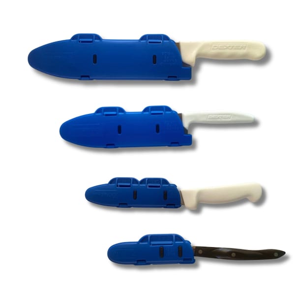 Blade Guard Knife Blade Protective Edge Guard Case for Cutlery 4PK Set Blue - 2751