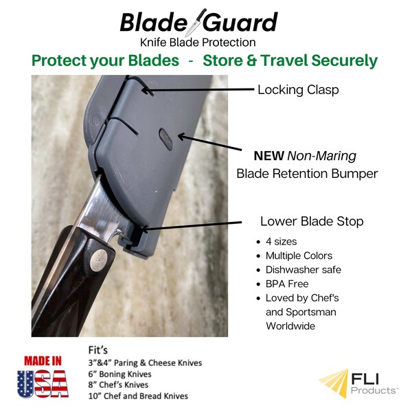 Blade Guard Knife Blade Protective Edge Guard Case for Cutlery 4in Grey - 2414