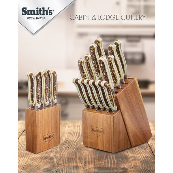 Smiths Consumer Products 2023 Smith'S Smith'S Cabin & Lodge Cutlery 15-Pcs Block Set - SMI-51032