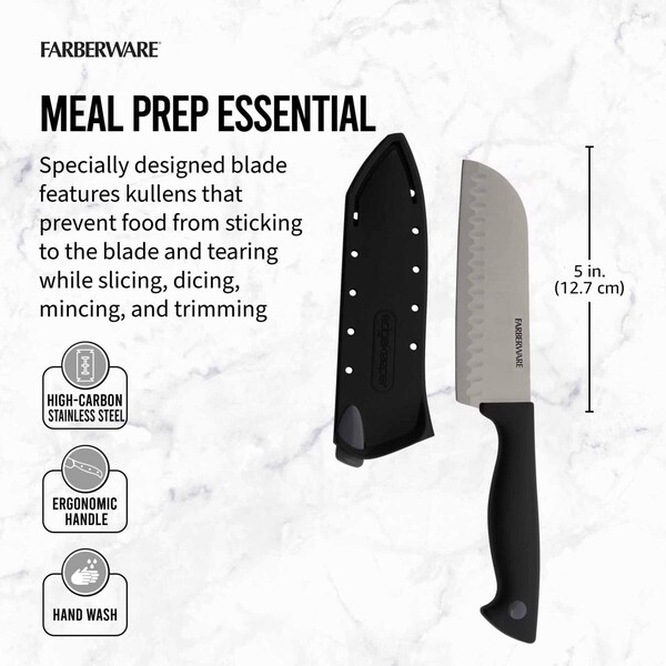 Lifetime Lifetime Brands Farberware 5 in. L Stainless Steel Santoku Knife 2 pc - 5301751