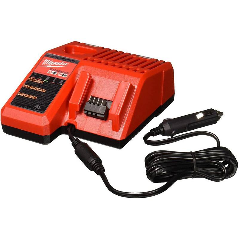 Milwaukee M12 y M18 12-Volt/18-Volt Cargador de batería de vehículo de CC de litio multi-voltaje de 12V - 48-59-1810