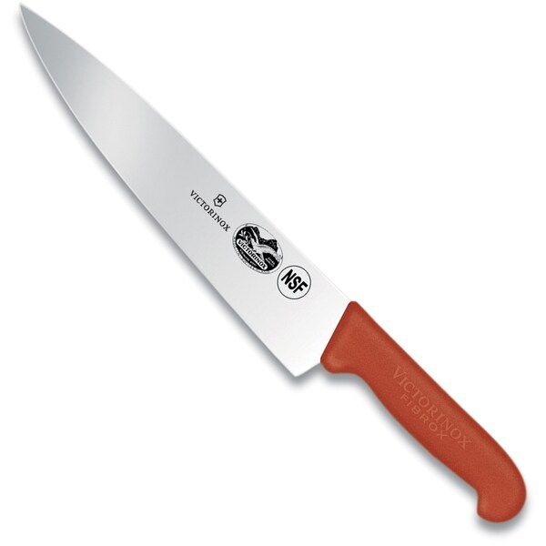 Swiss Army Brands Victorinox 40424 Kitchen Fibrox Pro - Haccp Red Chef'S - Straight, 10In Blade, 20.25In Width At - VIC-5.2001.25