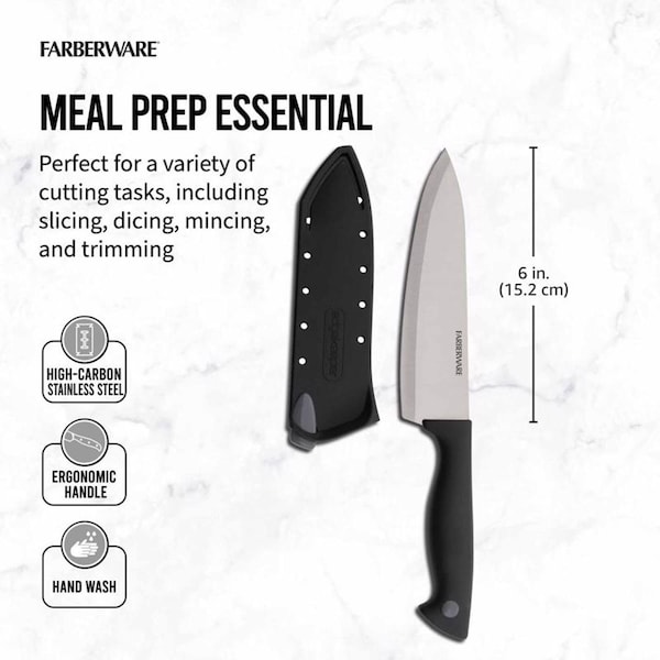 Lifetime Lifetime Brands Farberware 6 in. L Stainless Steel Chef's Knife 2 pc - 5301750