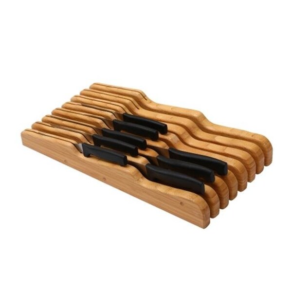 Ybm Home YBM Home 318 Bamboo In Drawer Knife Block - 8.75 in. - 318