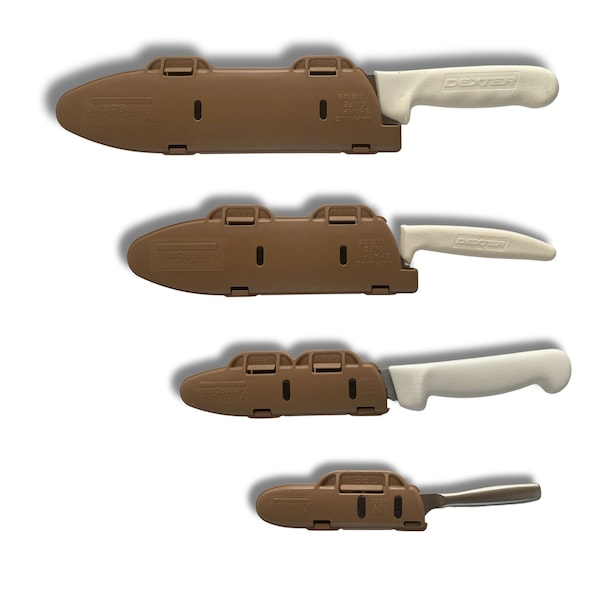Blade Guard Knife Blade Protective Edge Guard Case for Cutlery 4PK Set Khaki - 2752