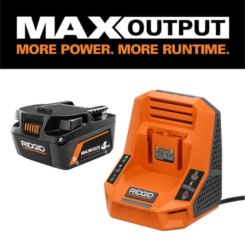 Kit de inicio RIDGID 18V 4.0 Ah MAX Output con Cargador Rápido - AC9840