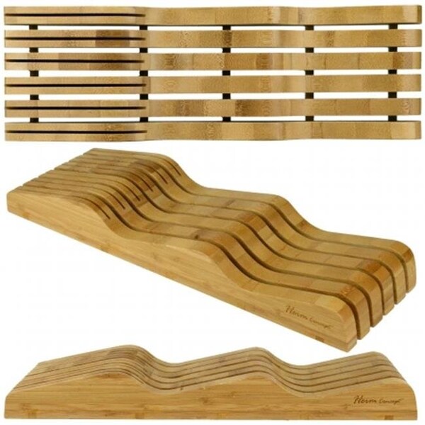 Heim Concept Heim Concepts HCBAMBLOCK Organic Bamboo Knife Block Organizer - HCBAMBLOCK