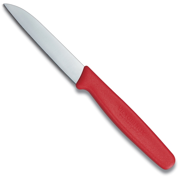 Swiss Army Brands Victorinox 40604 Kitchen Red Paring - Small Handle, Sheep'S Foot, 30.25In Blade, Straight Edge - VIC-5.0401.S