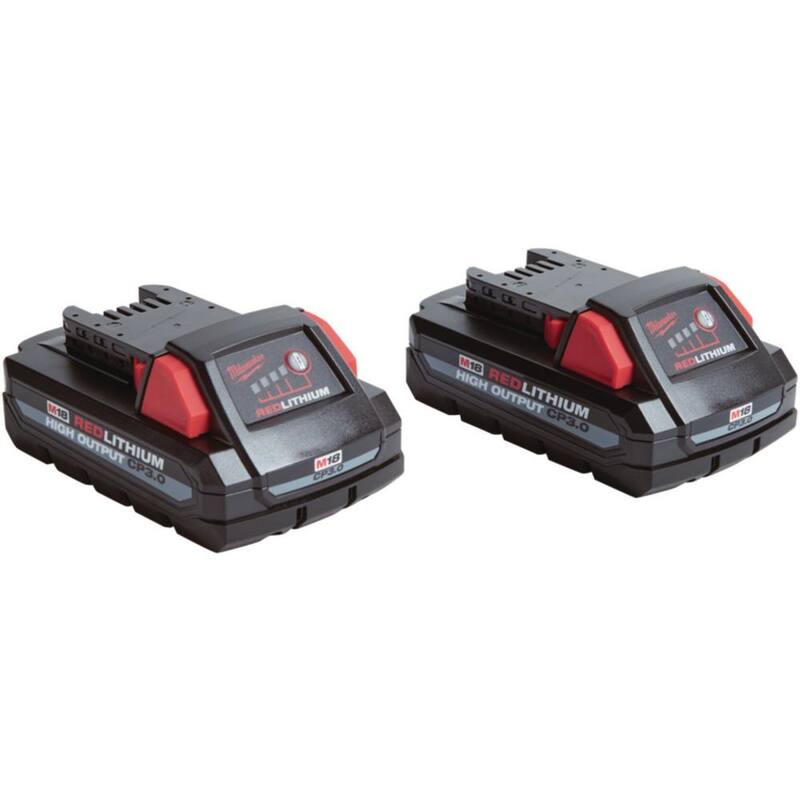 Paquete de baterías Milwaukee M18 de 18 voltios de iones de litio de ALTO RENDIMIENTO CP 3.0 Ah (paquete de 4) - 48-11-1837-48-11-1837