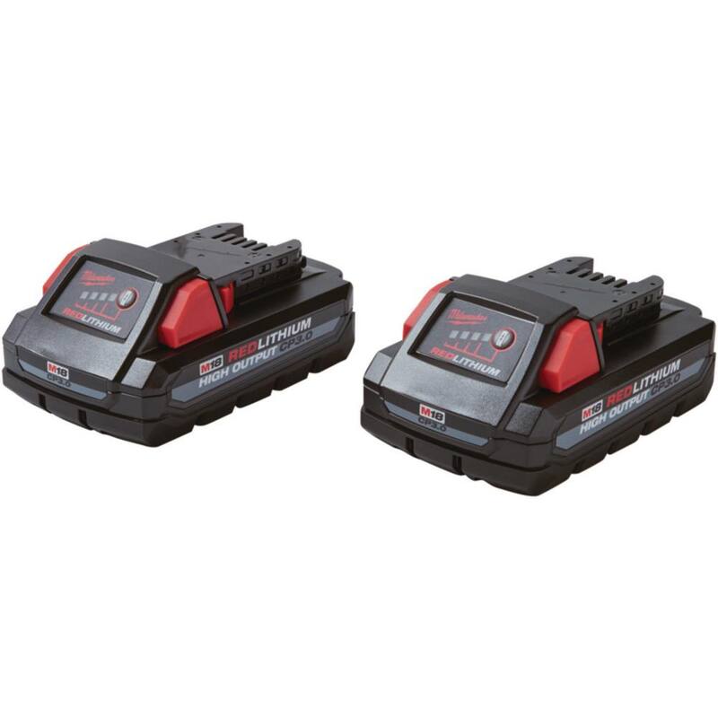 Paquete de baterías Milwaukee M18 de 18 voltios de iones de litio de ALTO RENDIMIENTO CP 3.0 Ah (paquete de 4) - 48-11-1837-48-11-1837