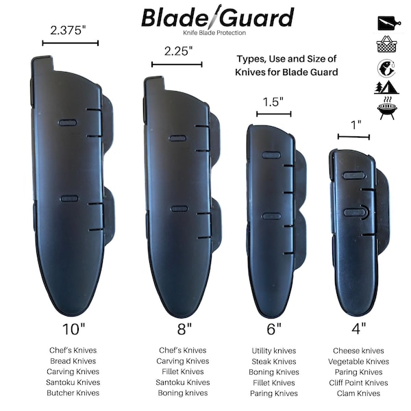 Blade Guard Knife Blade Protective Edge Guard Case for Cutlery 4PK Set Orange - 2756