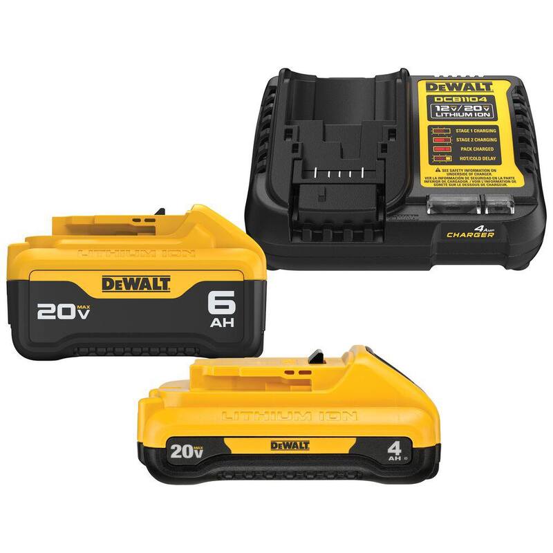 Kit de inicio DEWALT 20V MAX 6.0 Ah y 4.0 Ah con Batería FLEXVOLT 20V/60V 6.0Ah - DCB2460CWDCB606