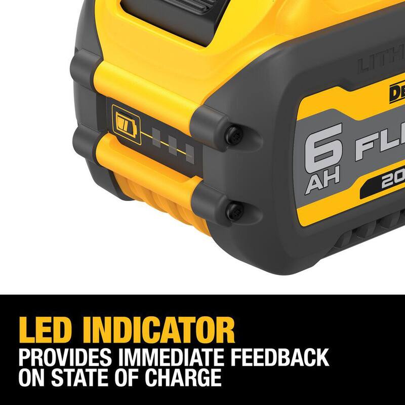 Kit de inicio DEWALT 20V MAX 6.0 Ah y 4.0 Ah con Batería FLEXVOLT 20V/60V 6.0Ah - DCB2460CWDCB606