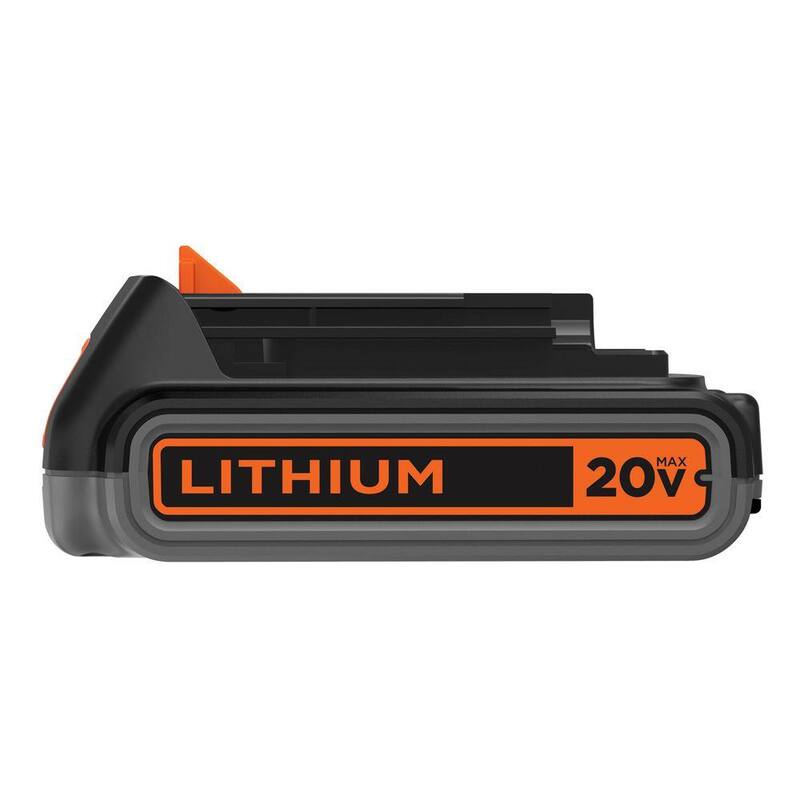 Paquete de batería de iones de litio MAX de 20V BLACK+DECKER 2.0Ah - LBXR2020